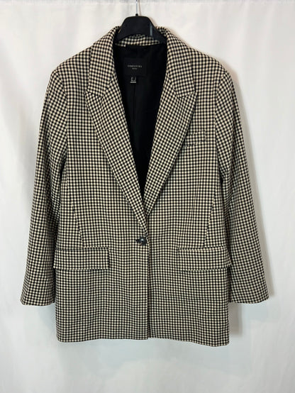 CORTEFIEL. Blazer cuadros vichy T.s