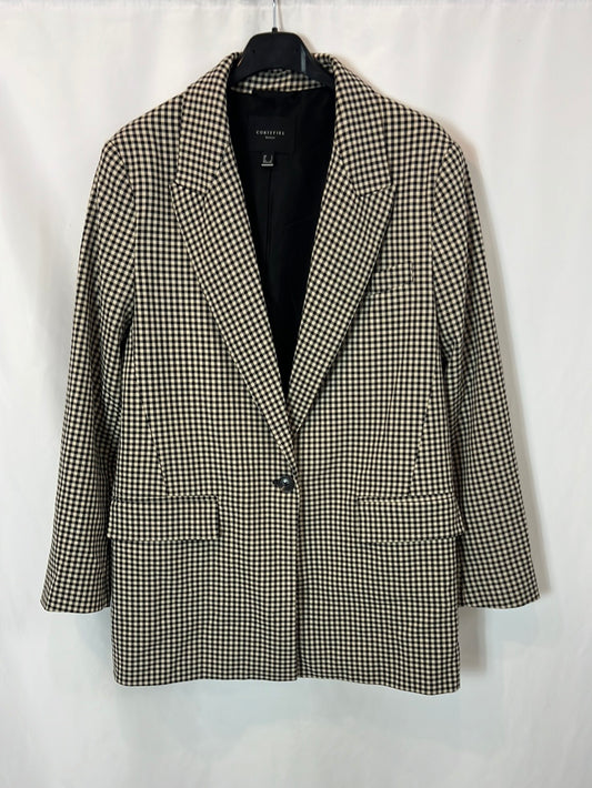 CORTEFIEL. Blazer cuadros vichy T.s