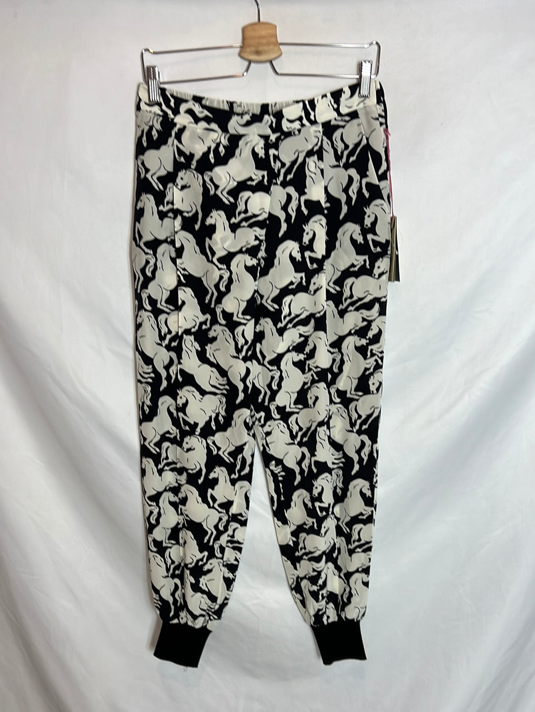 STELLAMcCARTNEY. Pantalón seda caballos. T 42