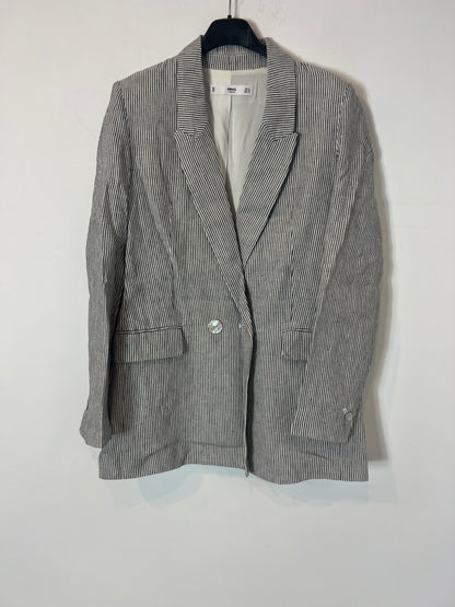 MANGO. Blazer lino de rayas T.s