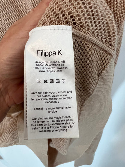 FILIPPA K. Jersey beige rejilla T.s