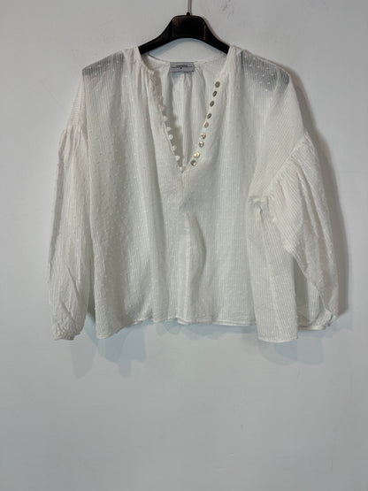 RENATTA&GO. Blusa blanca plumeti TU(S)