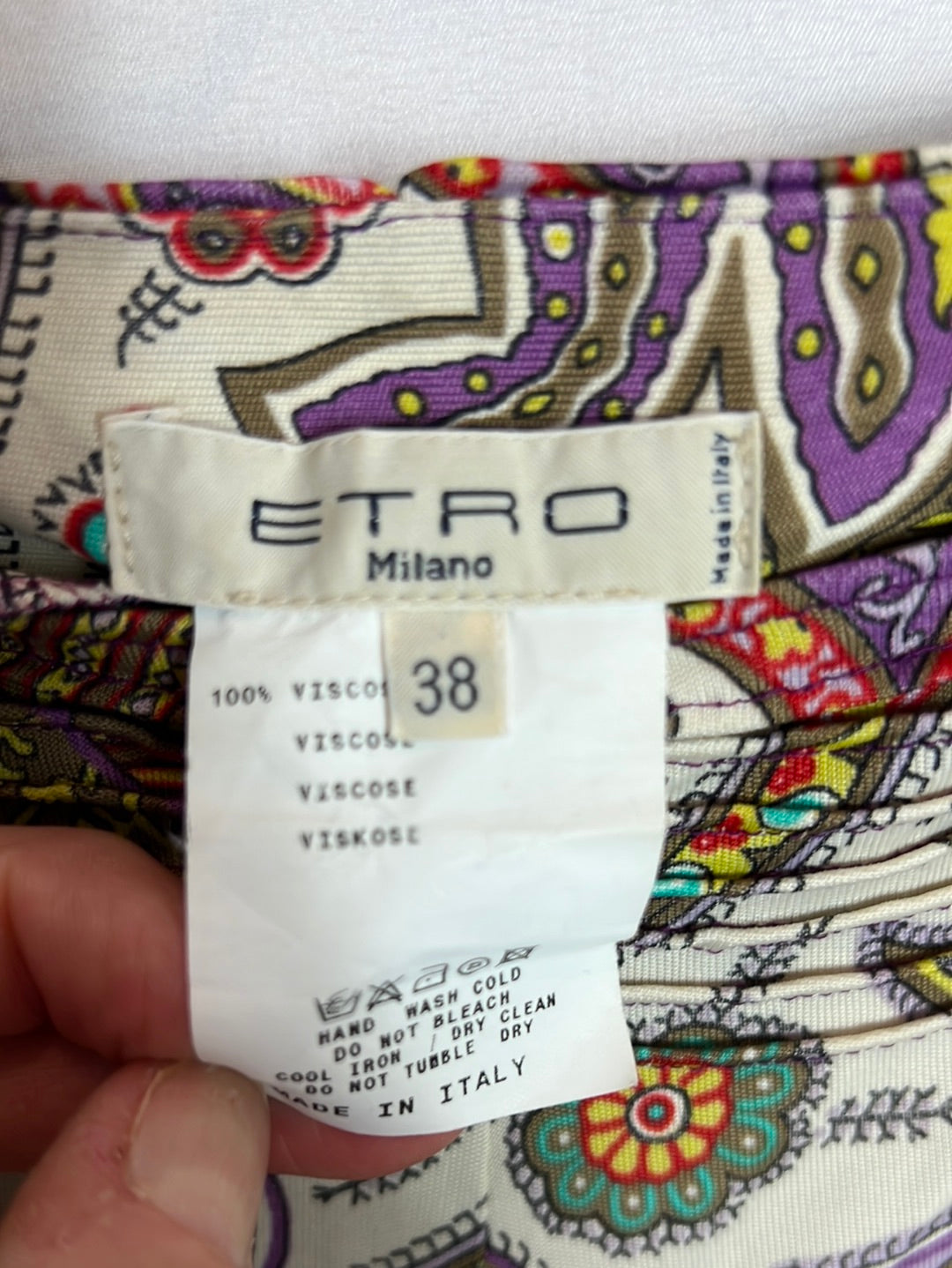 ETRO. Pantalones estampado anchos T.38 (S)