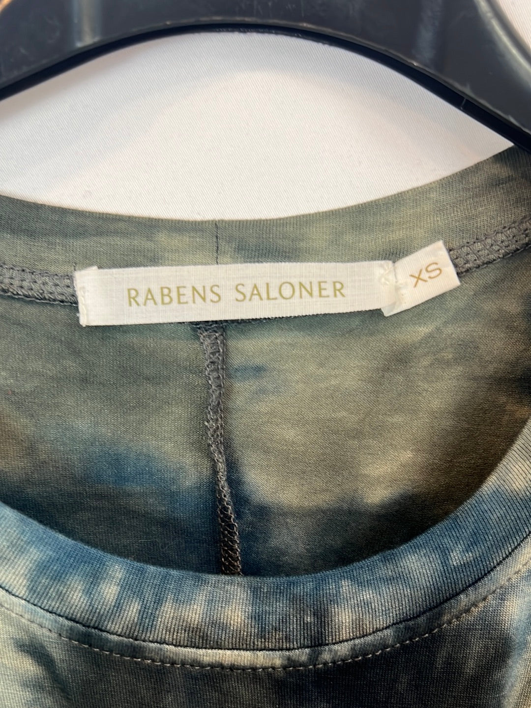 RABENS SALONER. Vestido midi tie dye fruncido T.xs