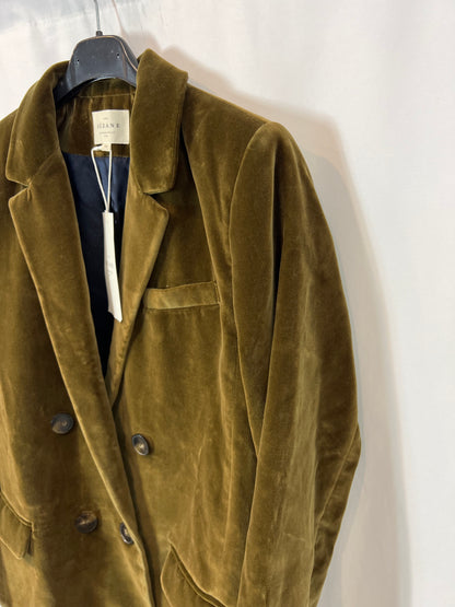 SEZANE. blazer terciopelo verde T.36