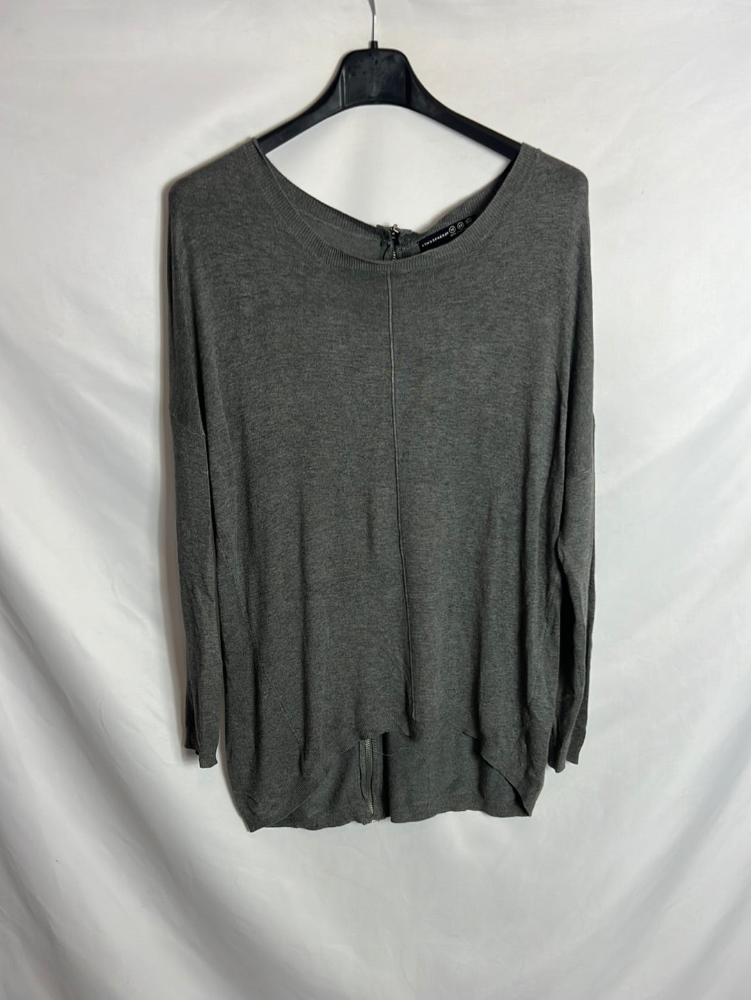 PRIMARK. Jersey gris cremallera T.42