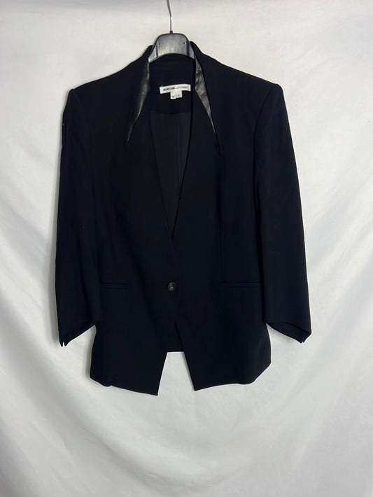 HELMUT LANG. Blazer negra asimetrica . T 8 (L)