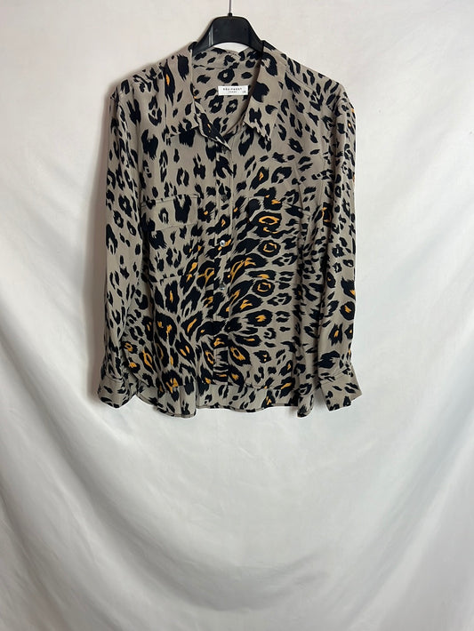 EQUIPMENT. Blusa seda animal print. T L