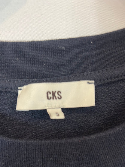 CKS. Sudadera azul lentejuelas T.s