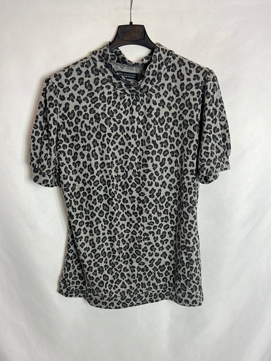 ZARA. Top punto animal print. T XL