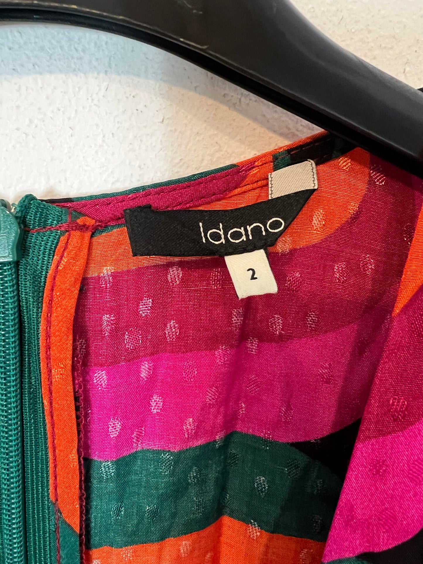 IDANO. Vestido midi estampado retro T.2(m)