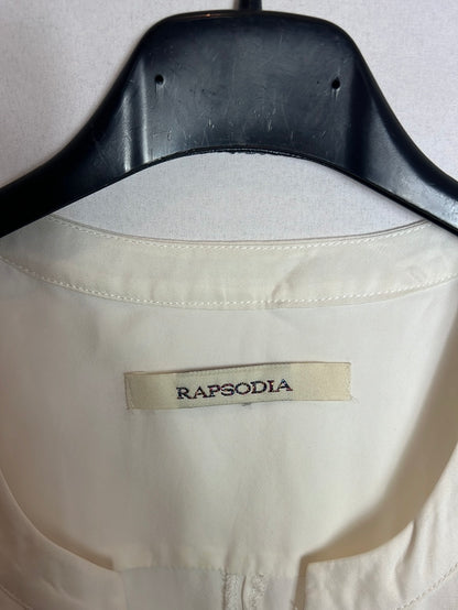 RAPSODIA. Blusa cruzada bordada  T.xl