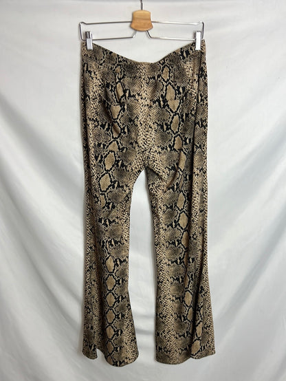 ZARA.Pantalón animal print fluido. T M /L