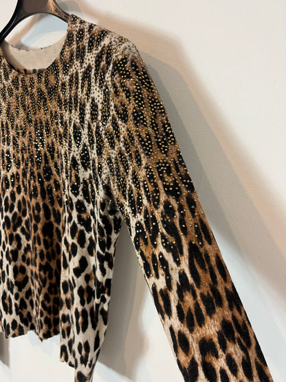 ZADIG&VOLTAIRE. Jersey cashmere animal print detalles. T S