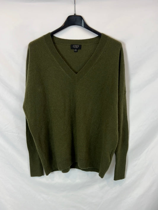 J. CREW.  Jersey cashmere verde. T XXS