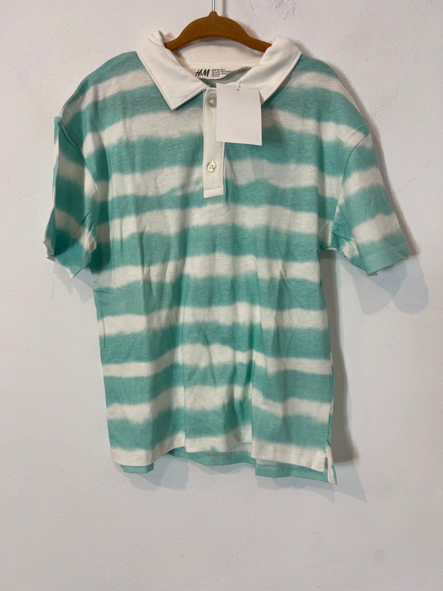 ZARA. Polo rayas tie dye. T 5-6 años