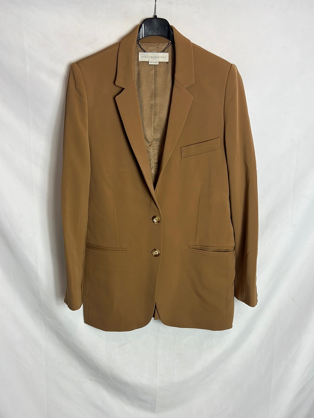 STELLA McCARTNEY. Blazer camel textura. T42 (40)