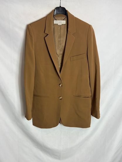 STELLA McCARTNEY. Blazer camel textura. T42 (40)