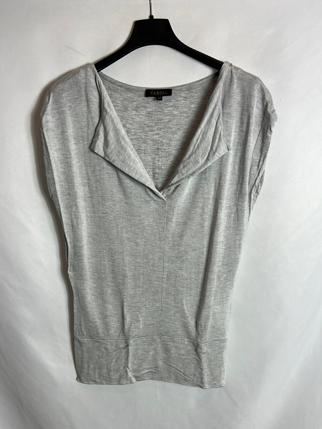 CAROLL. Top punto gris jaspeado. T XS