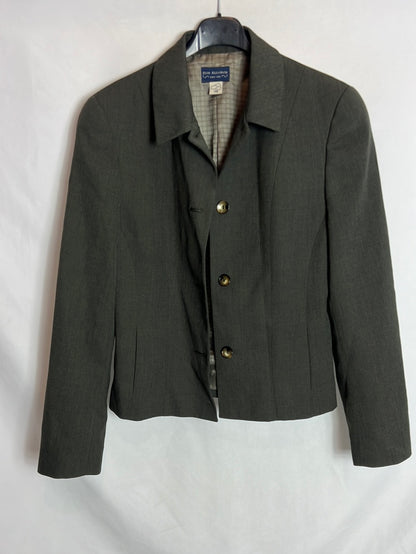 DON ALGODÓN. Chaqueta verde cortita T.38