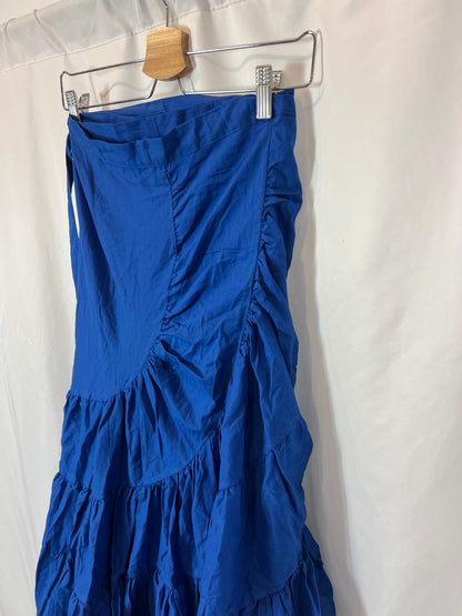 OTRAS. Falda midi azul vuelo TU(s/m)