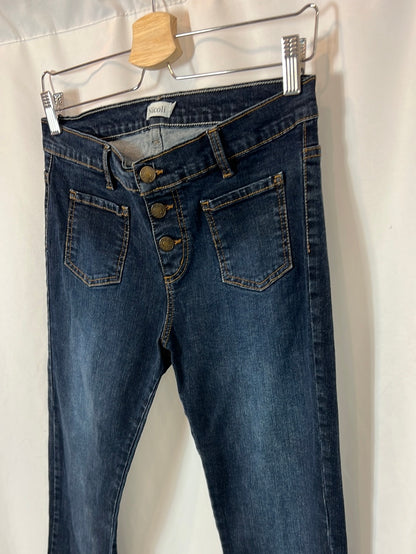 NICOLI. Pantalón denim campana T.38