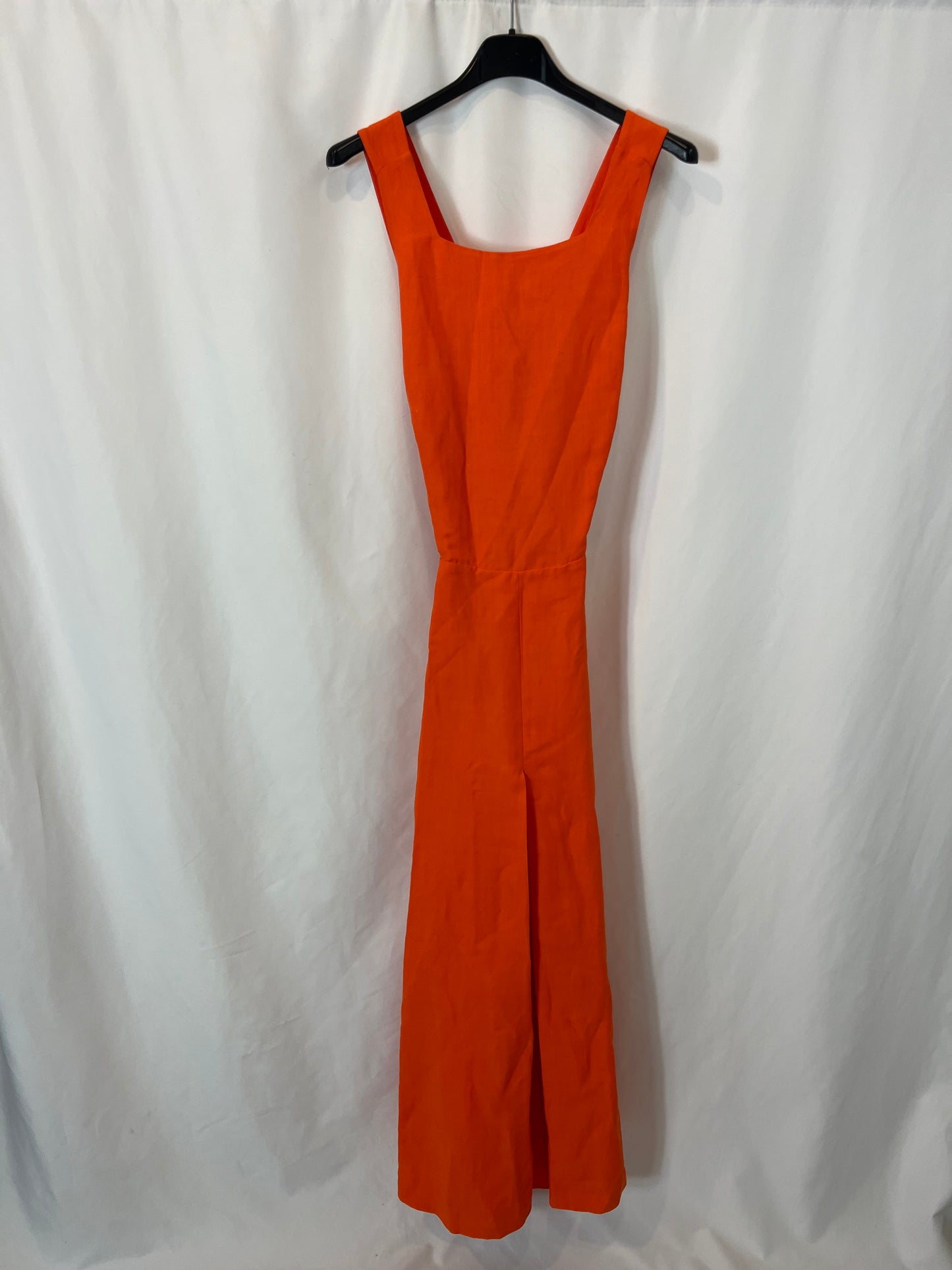 MASSIMO DUTTI. Vestido naranjas espalda cruzada T.s