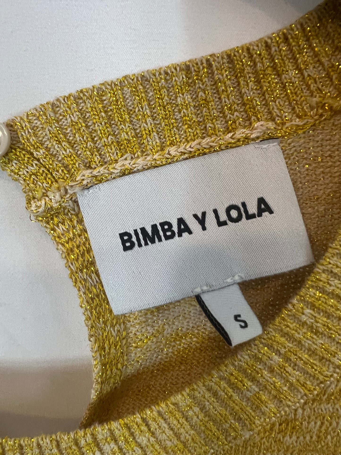 BIMBA Y LOLA. Jersey amarillo jaspeado T.s