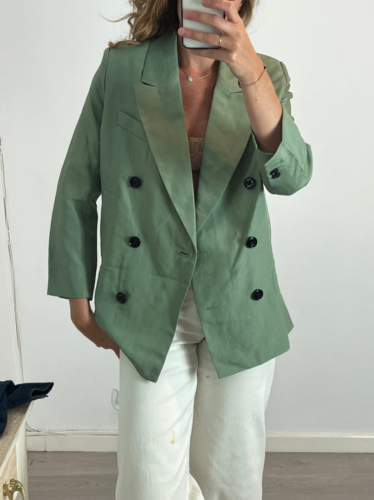 DOROTHEE SCHUMACHER. Blazer verde fluida T.u(xs)