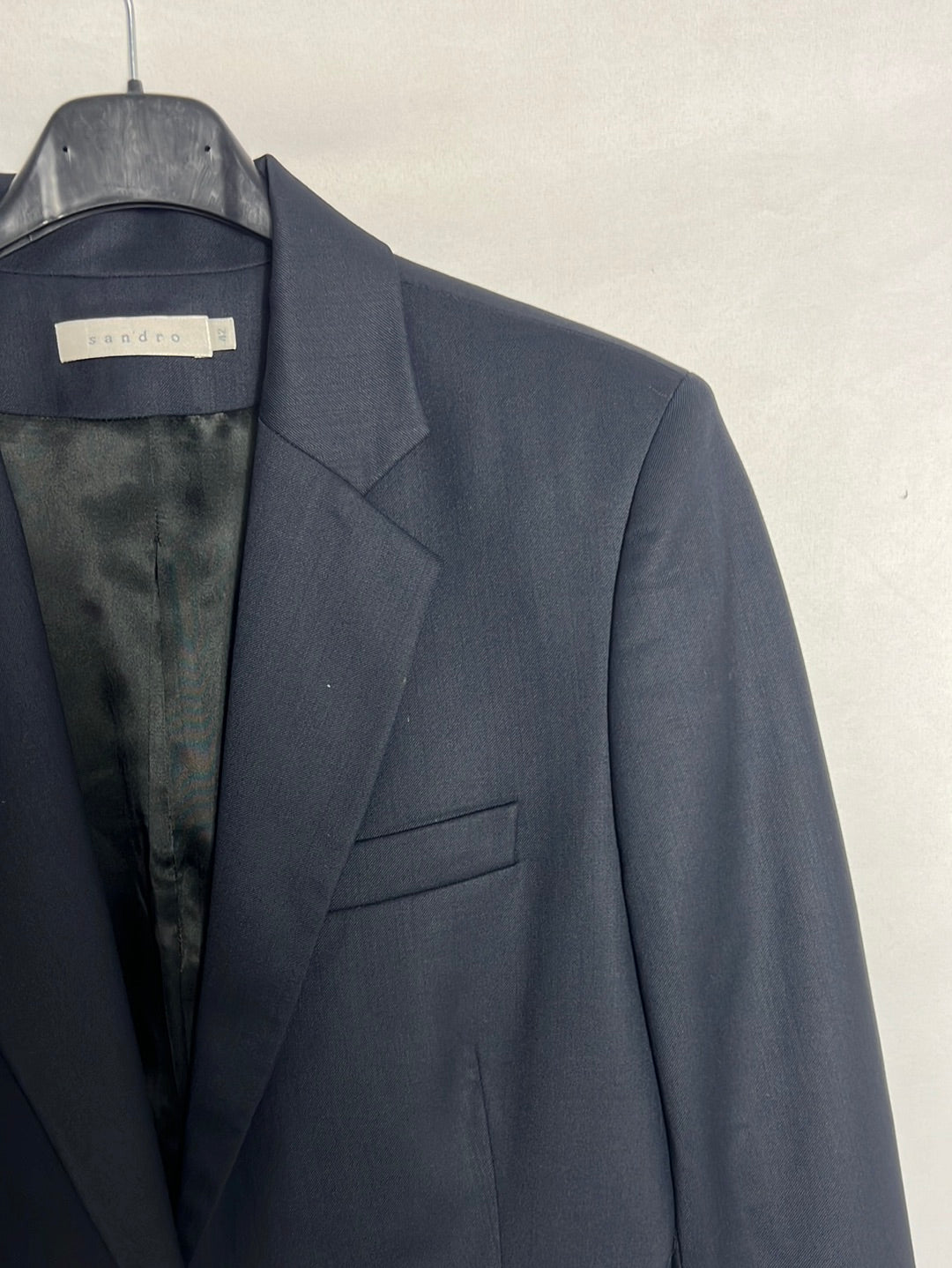 SANDRO. Blazer azul marino . T 42 (L)