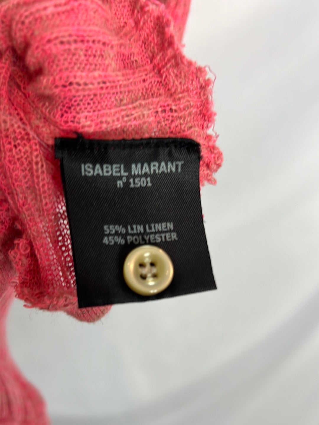 ISABEL MARANT. Top canale rosa jaspeado. T 40(S)