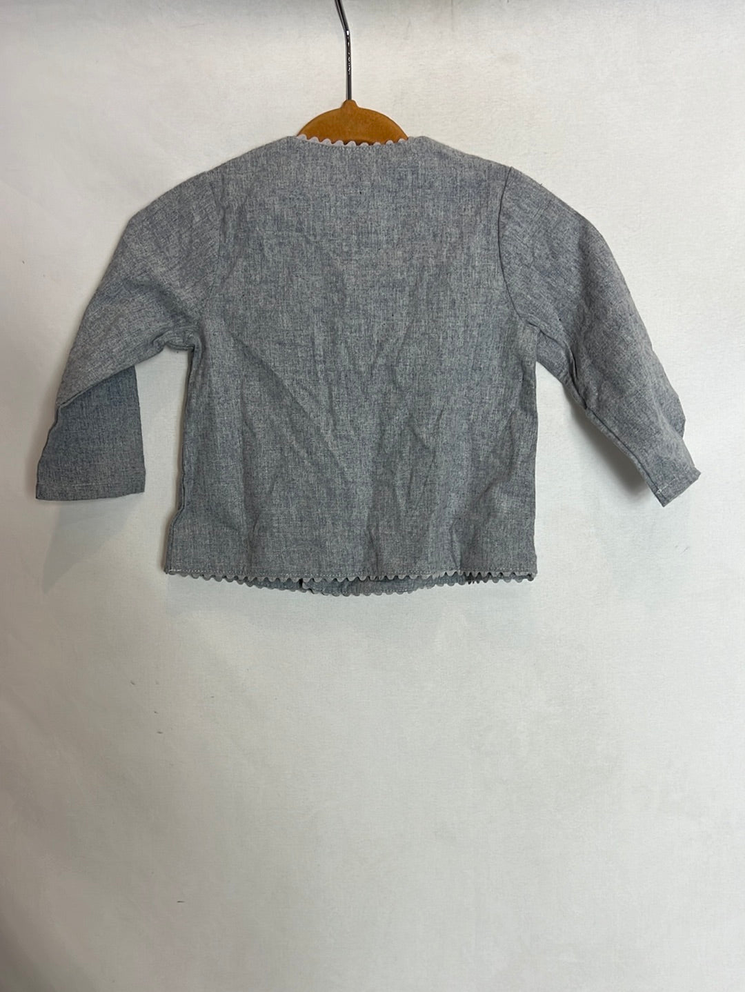 NECK&NECK. Camisa bebé gris textura. T 3-6 meses