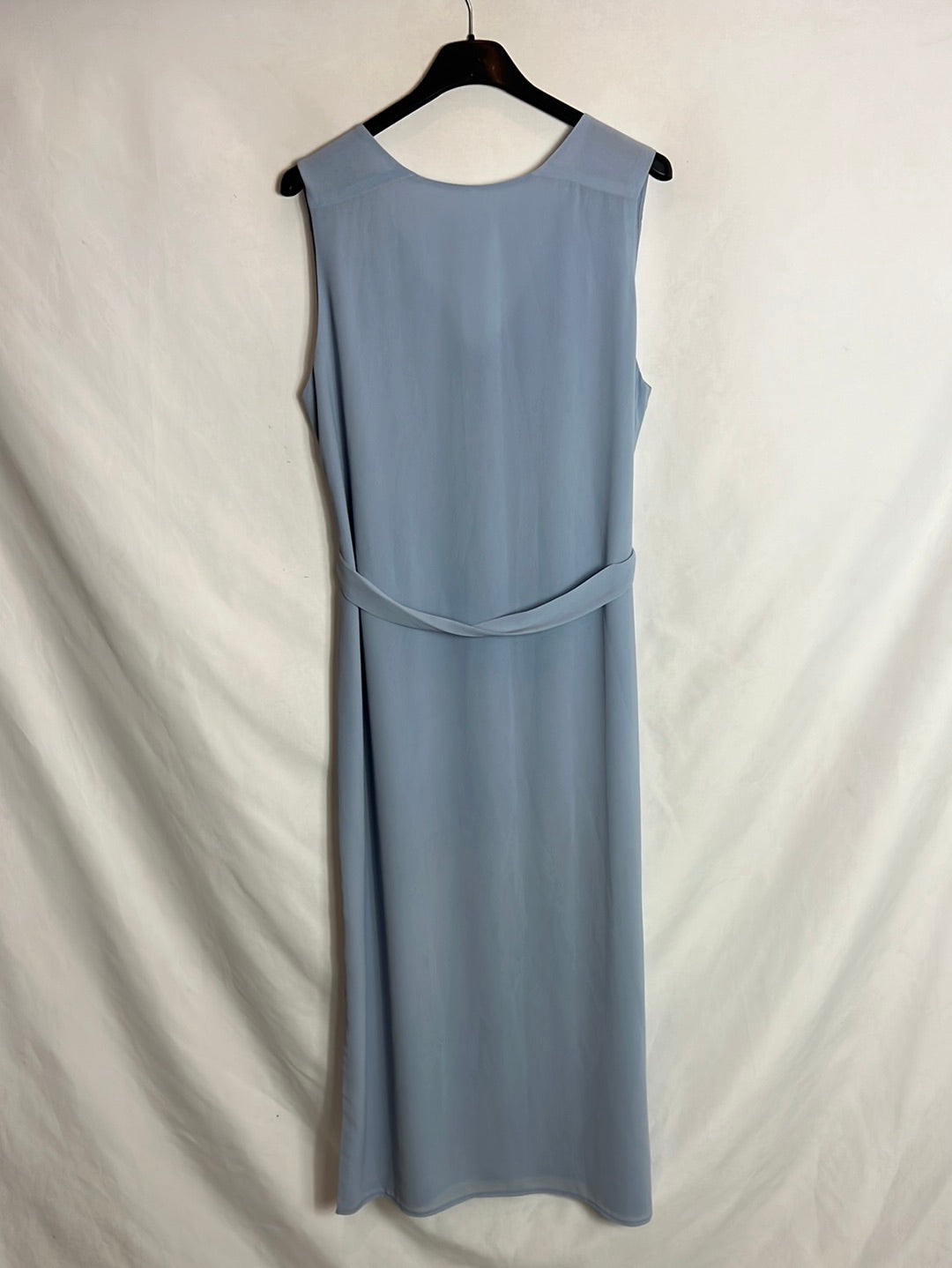 BIMANI. Vestido midi azul caro abotonado. T M