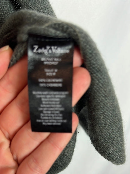 ZADIG&VOLTAIRE . Chaleco verde letras cashmere. TM