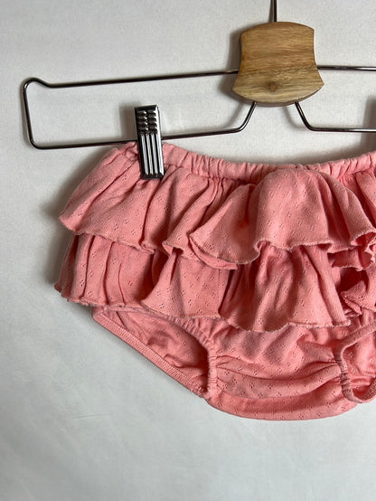 KIABI. Conjunto rosa calado. T 24 meses