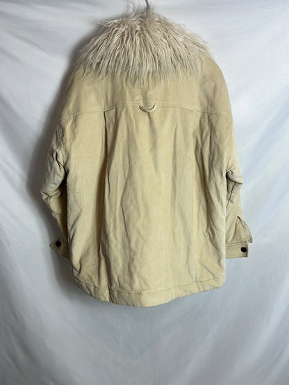 PEPE JEANS. Cazadora beige pana T.m