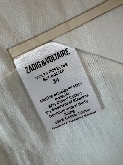 ZADIG&VOLTAIRE. Blazer beige aberturas laterales T.34