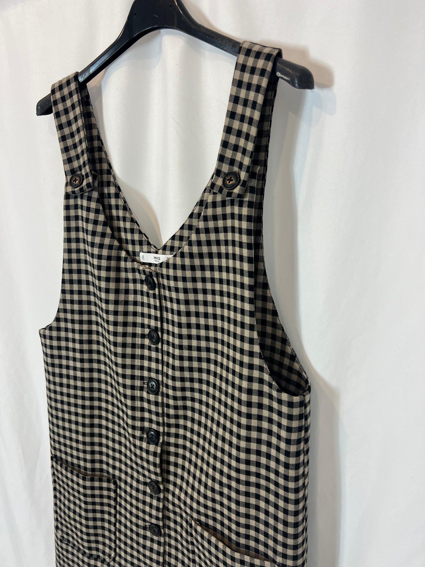 MANGO. Vestido / pichi cuadros vichy. T S