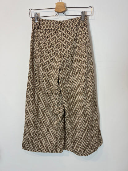 MALIPARMI. Pantalón culotte estampado. T 38 (xs)