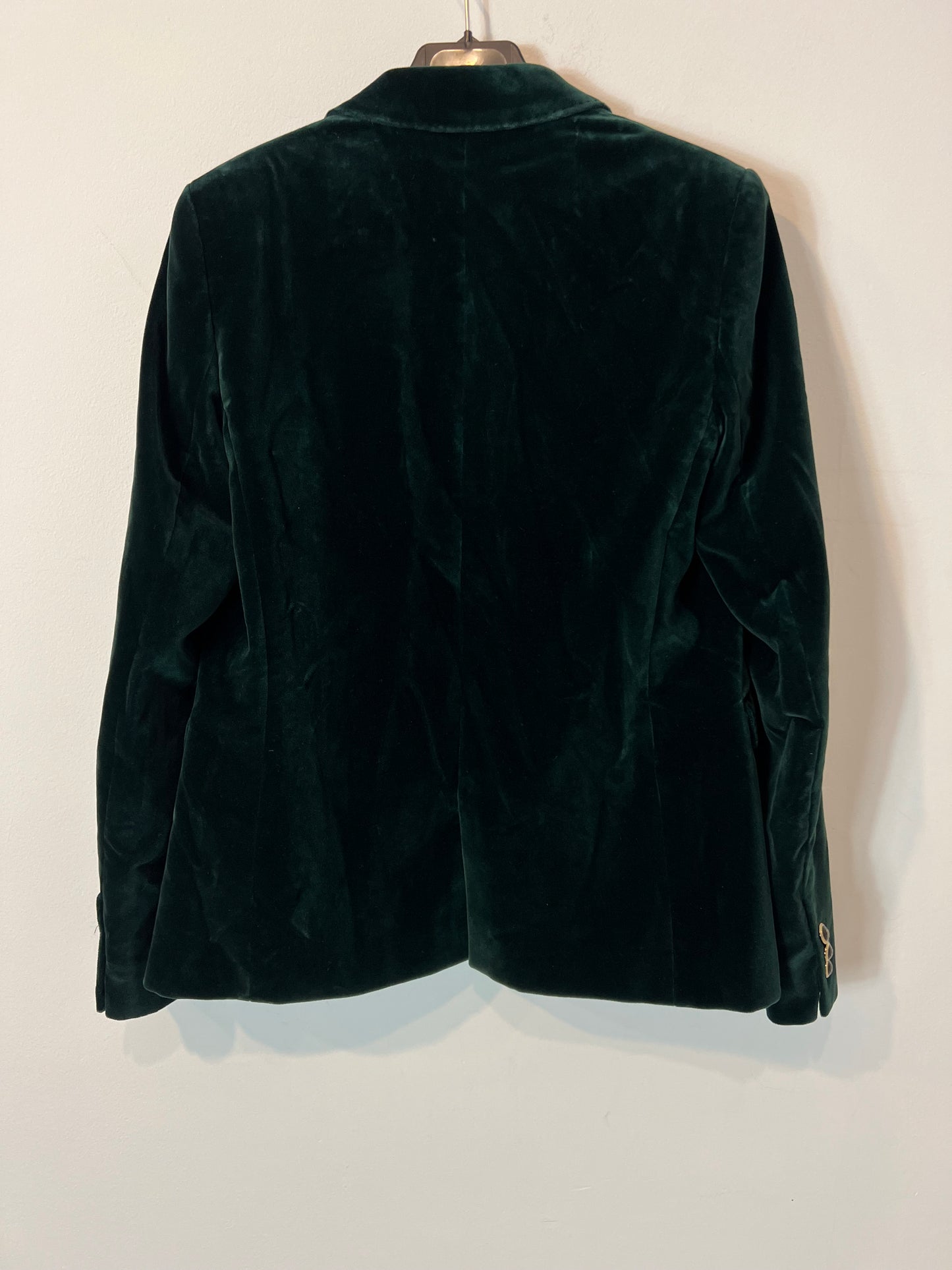 MASSIMO DUTTI. Blazer verde terciopelo. T 40