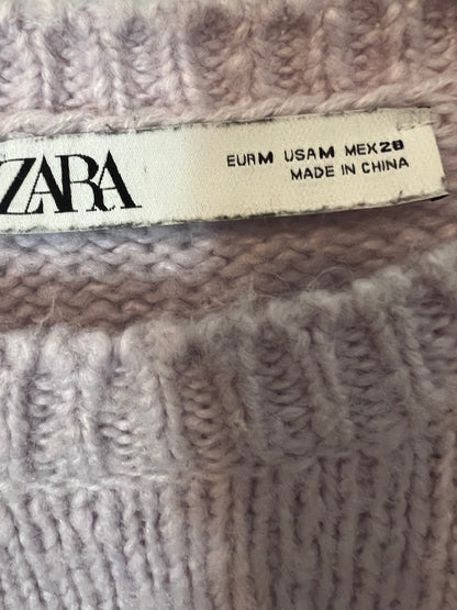 ZARA. Jersey malva volantes T.m