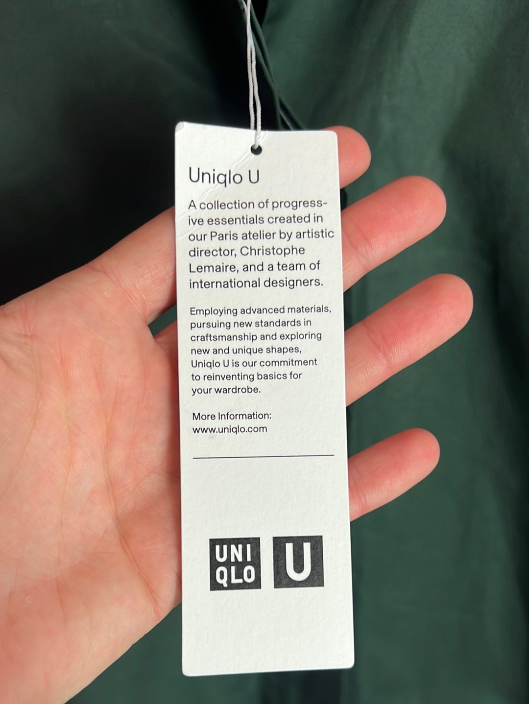 UNIQLO. Camisa verde oscuro algodón. T XS