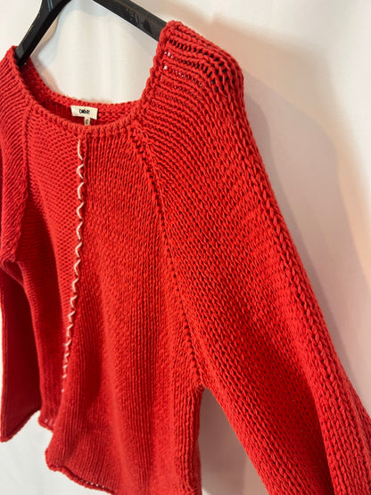 DKNY. Jersey rojo detalles. T 12 (XS)