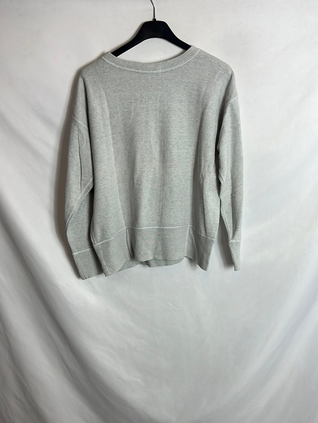 ISABEL MARANT . Sudadera fina gris dibujo. T38