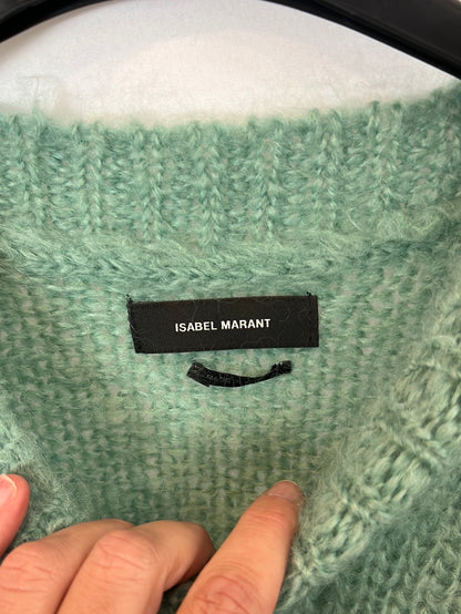 ISABEL MARANT. jersey verde mangas murciélago T.34