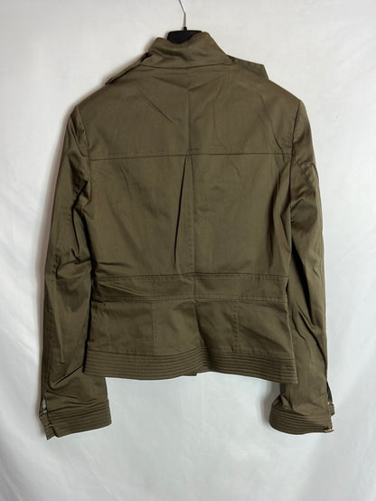 PINKO. Chaqueta verde estilo militar. T 38