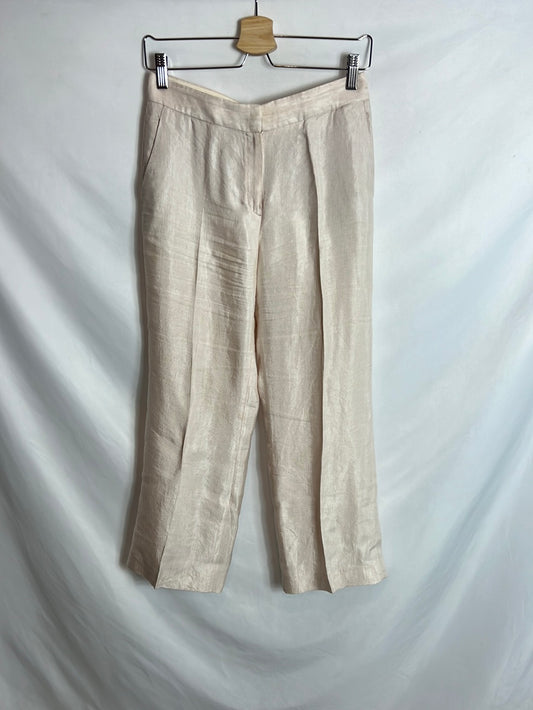 MASSIMO DUTTI. Pantalón rosa de vestir T.36 (tara)