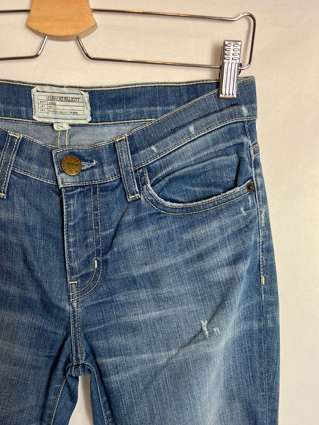 CURRENT ELLIOTT. Denim efecto desgastADO. T 27 (36)