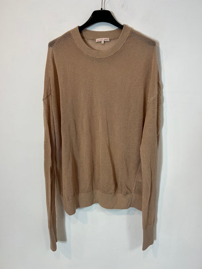 FILIPPA K. Jersey beige rejilla T.s