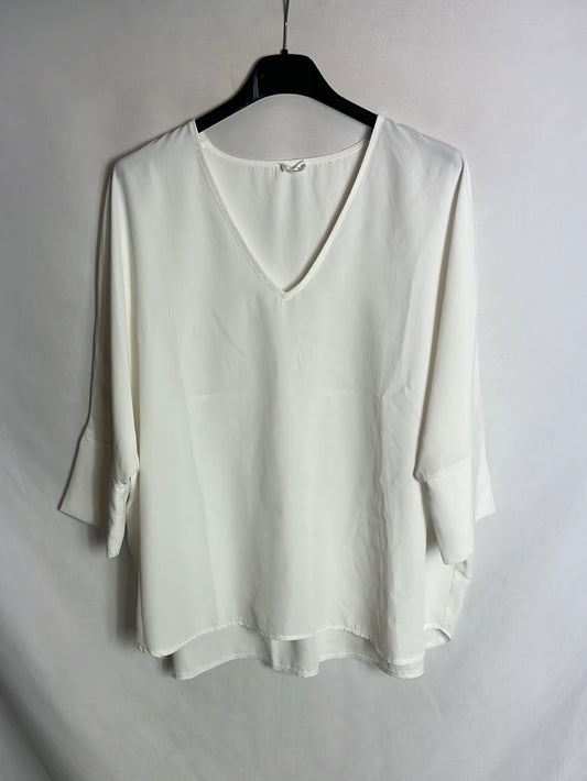 RENATTA&GO . Top blanco fluido . TU (s)